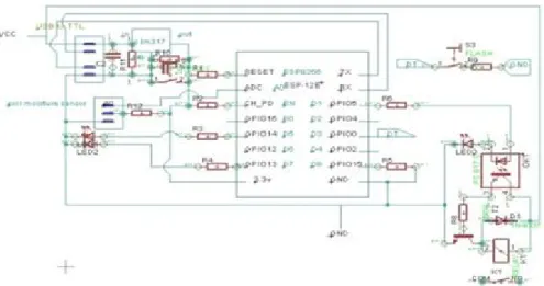 Gambar 1. Skematik Rangkaian Sistem Kendali Mikrokontroler ESP8266-12E