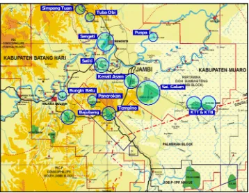 Gambar 2 :  Peta Wilayah Kerja Pertambangan minyak