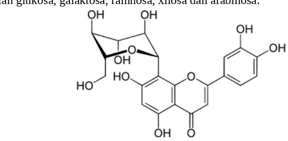 Gambar 2. Struktur Flavanoid C-Glikosida