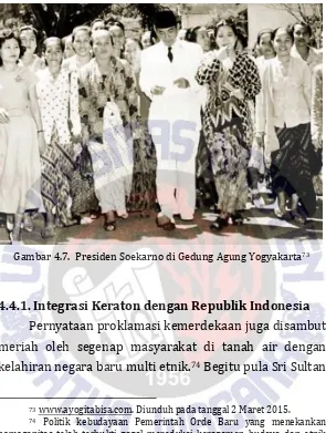 Gambar �.�.  Presiden Soekarno di Gedung Agung Yogyakarta�� 