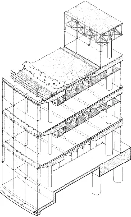 Fig. 1.6Willis, Faber and Dumas Office, Ipswich, UK,1974; Foster Associates, architects; Anthony HuntAssociates, structural engineers