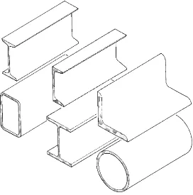 Fig. 3.14The heaviest steel sections are produced by ahot-rolling process in which billets of steel are shaped byprofiled rollers