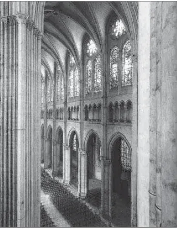 Fig. 3.1Chartres Cathedral,France, twelfth and thirteenthcenturies. The Gothic churchincorporates most of the variousforms for which masonry issuitable