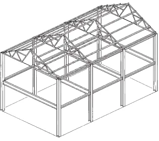 Fig. 5.12Typical floor layouts for multi-storey steel frames.