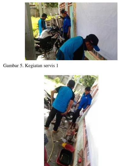 Gambar 5. Kegiatan servis 1 