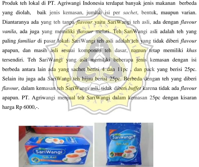 Gambar 2.  Produk SariWangi ( Sumber : PT. Agri Wangi Indonesia ) 