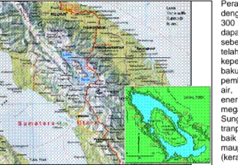 Gambar 1.1. Peta lokasi perairan Danau Toba