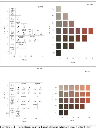 Gambar 2.4.  Penentuan Warna Tanah dengan Munsell Soil Color Chart 