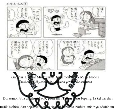 Gambar 1. Awal Munculnya Doraemon dilaci Milik Nobita 