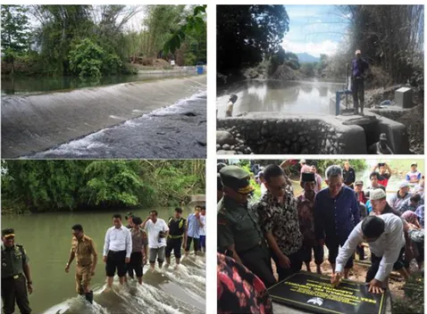 Gambar 4. Dam parit di desa Tompobulu, Kabupaten Maros, Sulawesi Selatan  Dam  parit  yang  terdapat  di  desa 