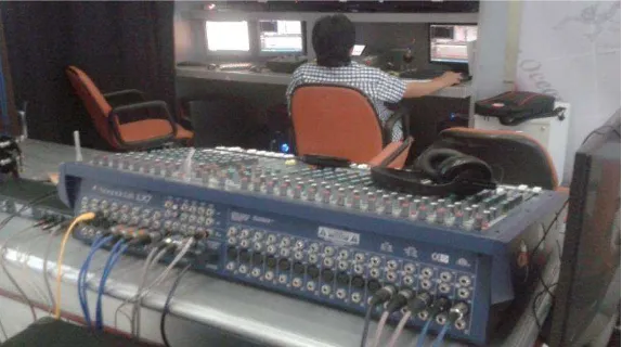 Gambar 3. Ruang Produksi dan Rekaman Acara di Stasiun PadangTV. 