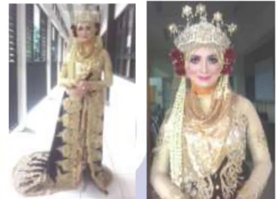 Gambar  2.  Hasil  Jadi  Perwujudan  Modifikasi  Tata  Rias Pengantin Putri Muslim Malang Keputren  2