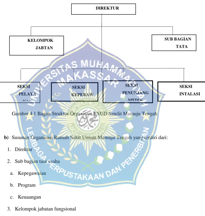 Gambar 4.1 Bagan Struktur Organisasi RSUD Satelit Mamuju Tengah  