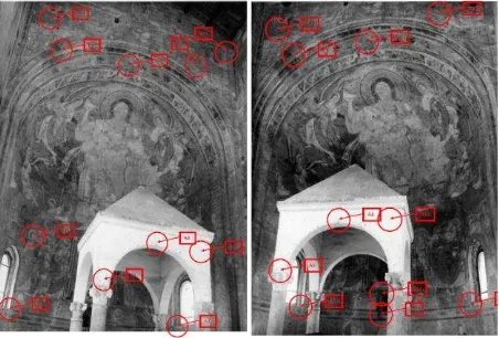 Figure 4. ISCR’s images 6172 – 6174 with GCP’s used for the self-calibration  