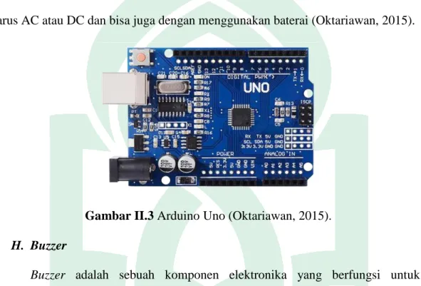 Gambar II.3 Arduino Uno (Oktariawan, 2015). 
