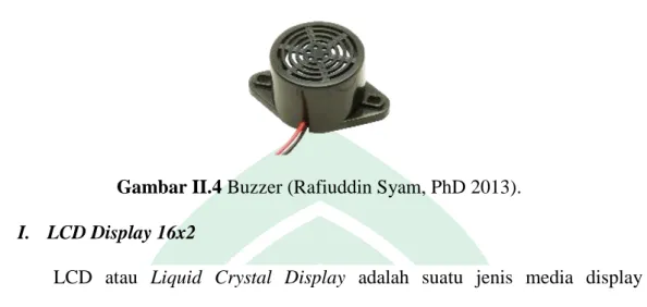 Gambar II.4 Buzzer (Rafiuddin Syam, PhD 2013). 