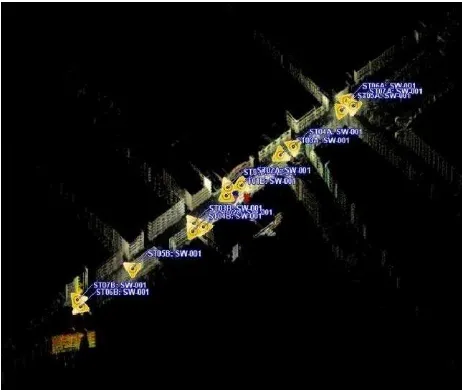 Figure 3. A point cloud obtained by the TOF Laser Scanner.  