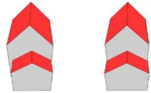 Figure 7. With global half-space adjustment reconstructed L-gable roof (left) and a more complex building (right)