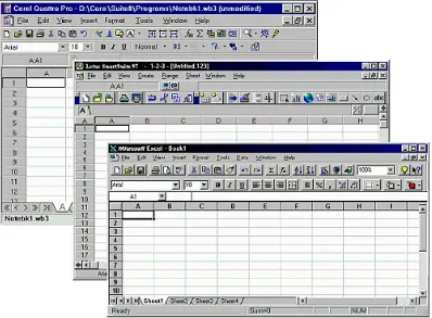 Gambar Quattro, Lotus, dan Excel 