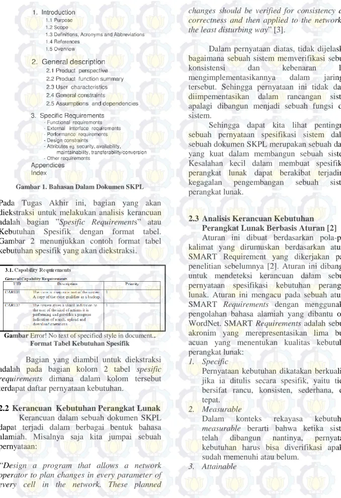 Gambar 1. Bahasan Dalam Dokumen SKPL