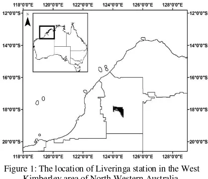 Figure 1: The location of Liveringa station in the West 