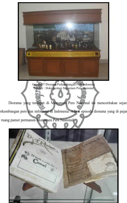 Gambar 7 Diorama Perkembangan Pers Indonesia Sumber : Dokumentasi Monemen Pers Nasional 