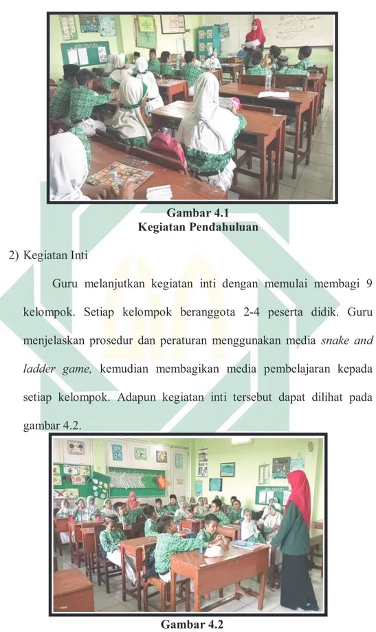 Gambar 4.1  Kegiatan Pendahuluan  2) Kegiatan Inti 