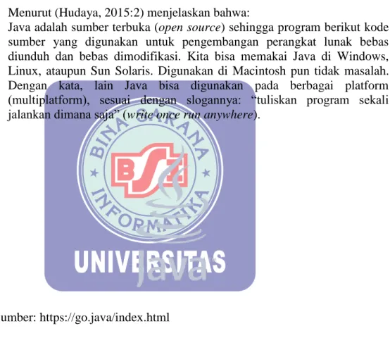 Gambar II. 1   Logo Java  2.  Komponen Java 