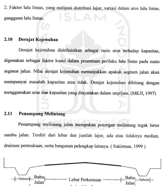 Gambar 2.1 Penampang Melintang Jalan