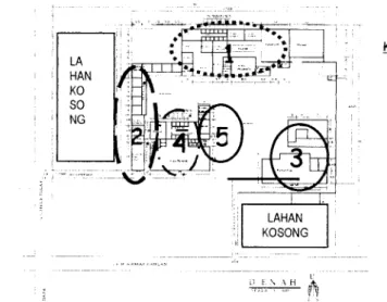 Gambar 3.8. Plotting kondisi exsisting padabangunan ponpes Yanbu'ul Qur'an