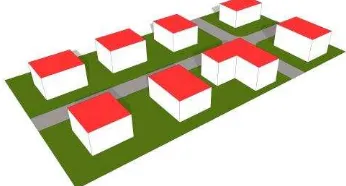 Figure 7. 3D example city model at LOD0 