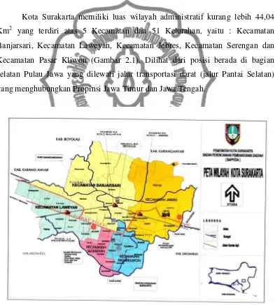 Gambar. 2.1. Peta Surakarta 