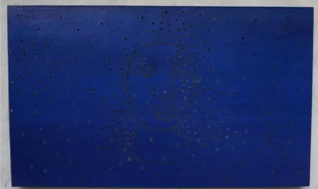 Gambar 5. “Ironic Blue”, Acrylic on Canvas, 100 x  150cm, 2020. 