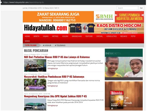 Gambar 2.2 Tampilan Website Hidayatullah.com 