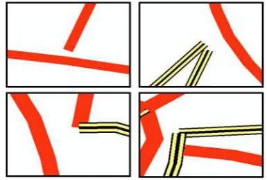 Figure 8: Examples of crossings and errors that was smoothed using Bezier’s Algorithm 