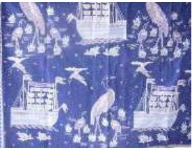 Gambar 3 Batik Kontemporer Motif Lereng Batu Biru 