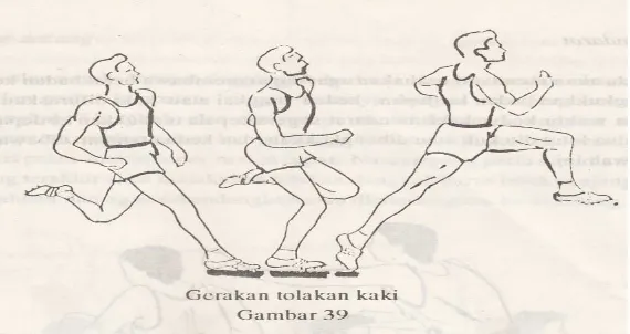 Gambar 2. Ilustrasi Tumpuan Lompat Jauh (Aip Syarifuddin, 1992:91) 
