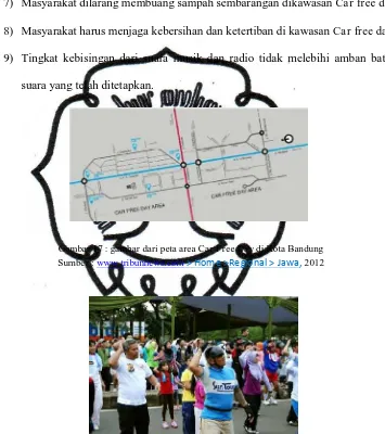 Gambar 17 : gambar dari peta area Car Free Day di Kota Bandung 