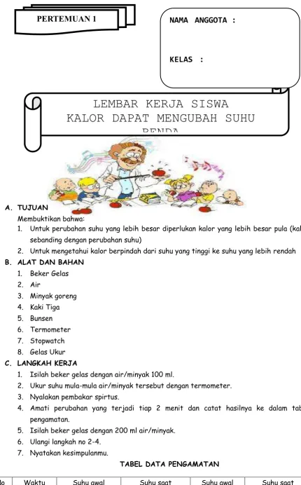 TABEL DATA PENGAMATAN 