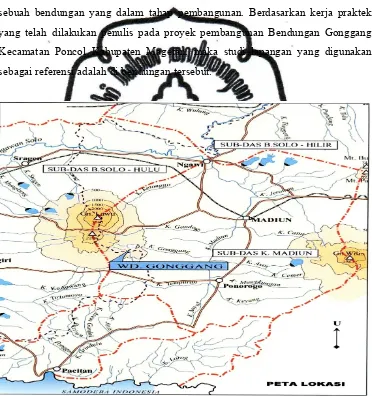 Gambar 3.1. Peta Lokasi Waduk Gonggang