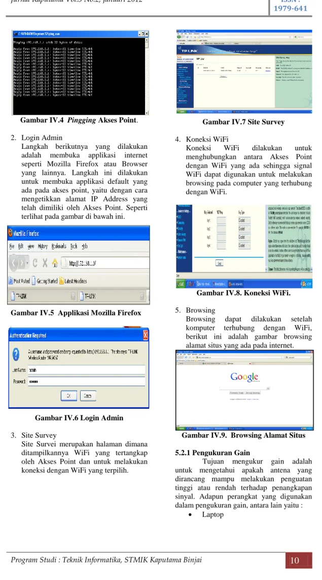 Gambar IV.4  Pingging Akses Point. 