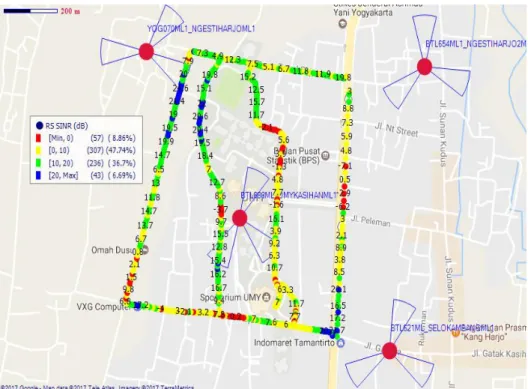 Gambar 4.4 SINR area UMY 