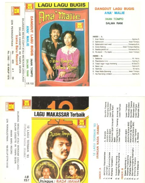Foto cover album kompilasi lagu Bugis dan   kompilasi lagu Makassar  
