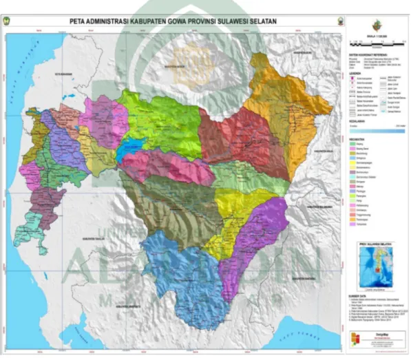 Gambar 2 Peta Administrasi Kabupaten Gowa. 47