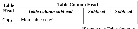 Table Column Head