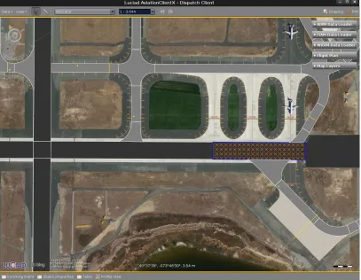 Figure 7 - Luciad Aviation Client visualization of Runway Shortened NOTAM using SE 1.1 