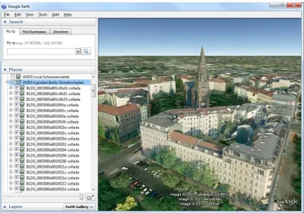 Figure 7: Network-Link defined in Google Earth. 