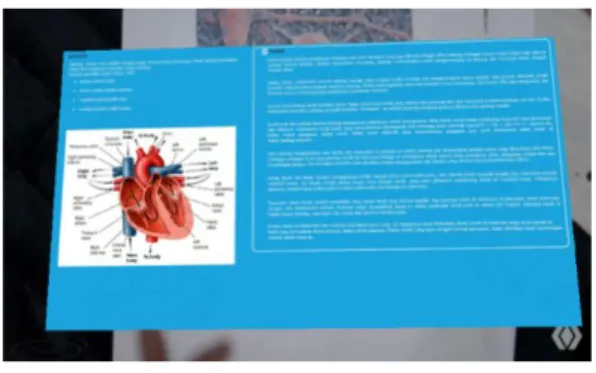 Gambar  20  adalah  tampilan  konten  fungsi  dan  keterangan  organ  jantung.  Tampilan  ini  menampilkan  fungsi dari organ jantung