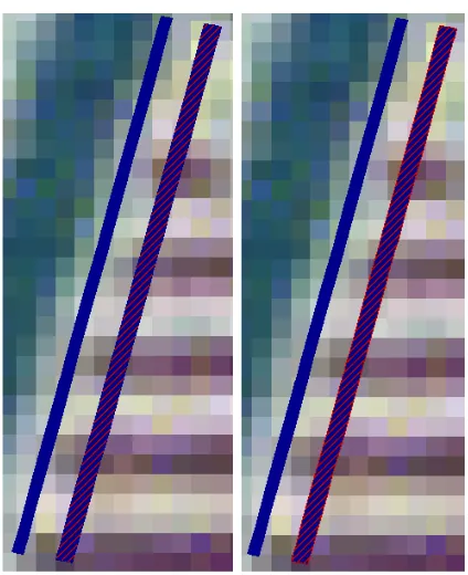 Figure 10 — Zoomed out view of hatched filled Runway with (Right) and without 