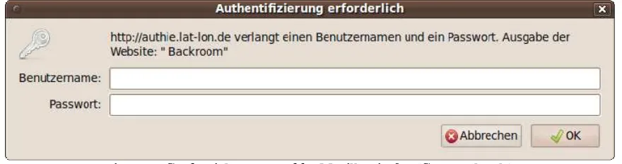 Figure 7: Credentials prompted by Mozilla Firefox (German locale) 